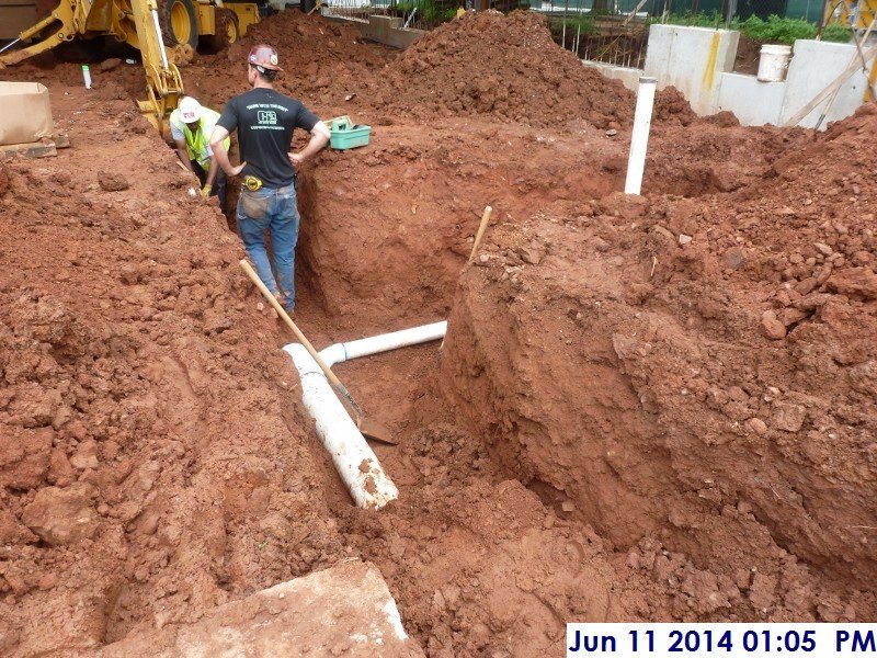 Installing underground piping Facing South-East (800x600)